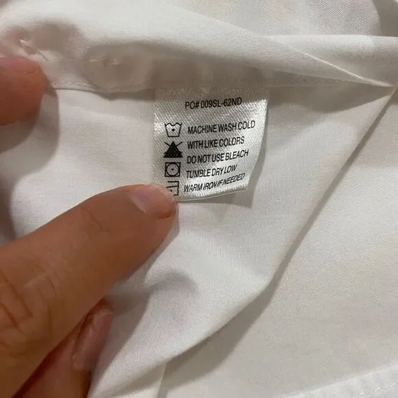 Marquis Signature Slim Fit Dress Shirt 15/15.5 32-33 – White Button Down Men’s L - Picture 9 of 10